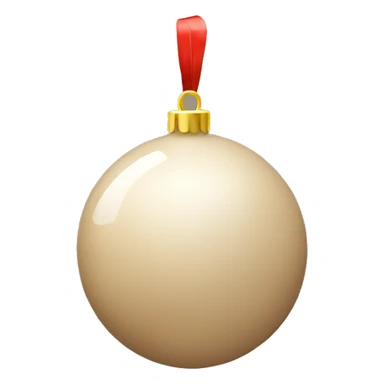 Beige Christmas ball decorations  sticker