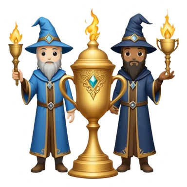 three wizards standing around the Triwizard Cup from Harry Potter sticker