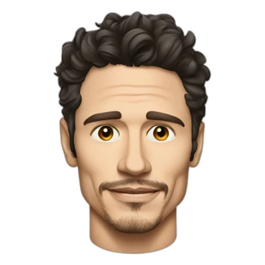james franco cartoon wearing tee sticker