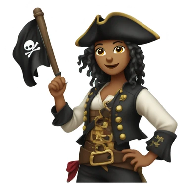 Pirate girl  sticker