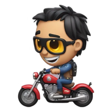 Stitch sur une moto sticker