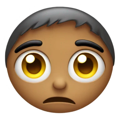 Shy emoji with teary eyes sticker