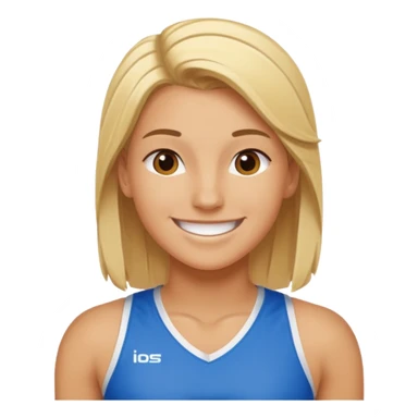 blonde volleyball player sticker