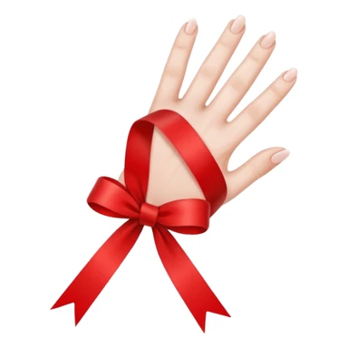 finger with ribbon sticker