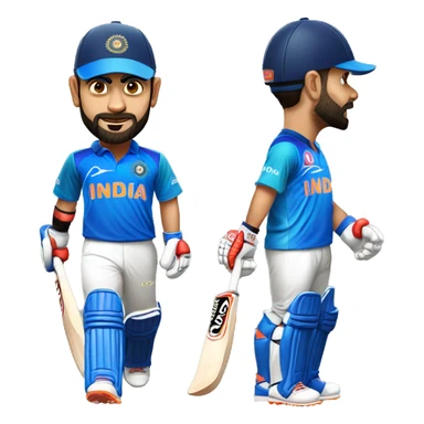 Virat kohli in indian jersey  sticker