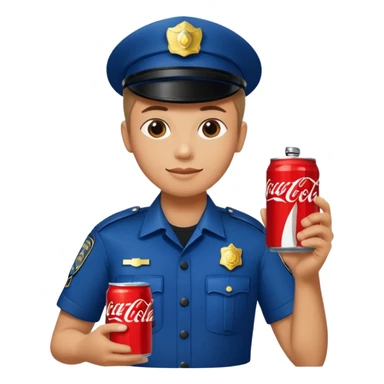Coca cola police sticker