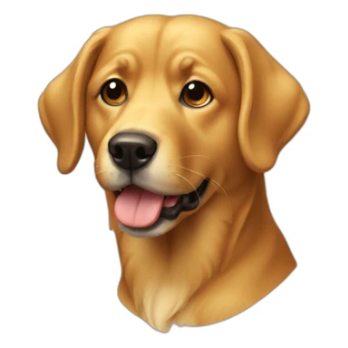 dog golden sticker