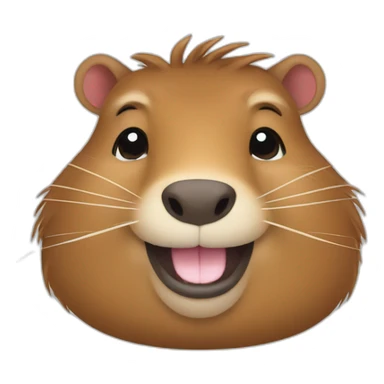 thumb up happy capybara face sticker