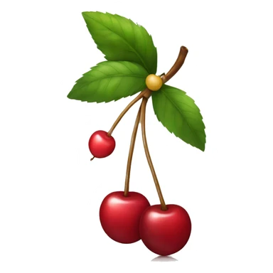 cherries with a bow on top sticker