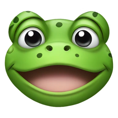 frog with a cow face sticker