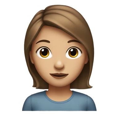 clean girl with brown hair sticker