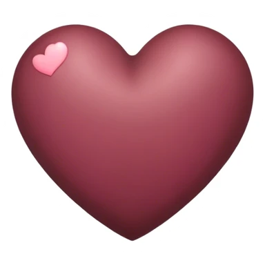 Dark rosy brown heart sticker