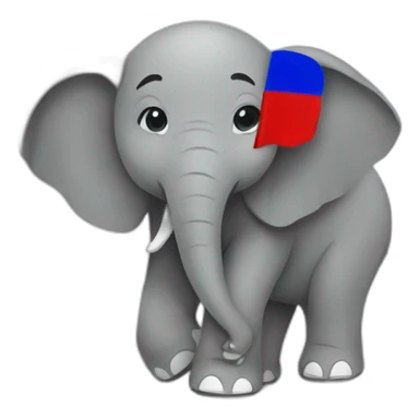 elephant with shoes and flag moldova sticker
