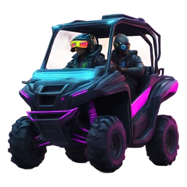 cyber punk UTV neon with driver sticker
