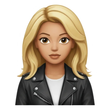 beyonce blonde hair jane wear leather jacket sticker