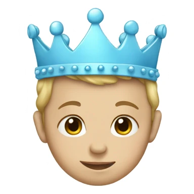 baby blue crown sticker