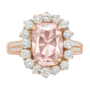 Vintage Pale Pink diamond ring sticker
