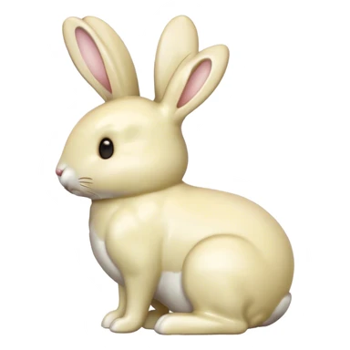 white chocolate bunny sticker