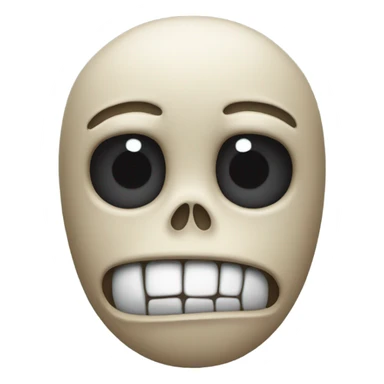 Dead with a sad emoji combined  sticker