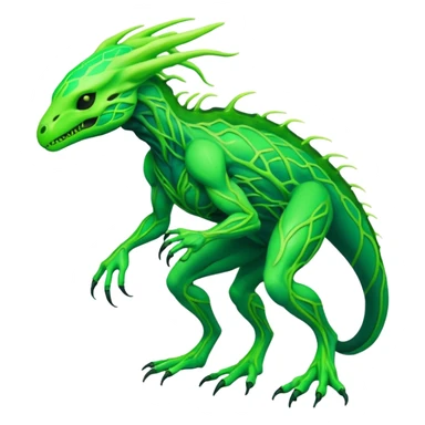 Tropical futuristic lush neon Fionbri-Vernid-creature (full body) sticker