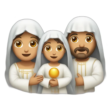 Nacimiento de Jesús, María y Jose sticker