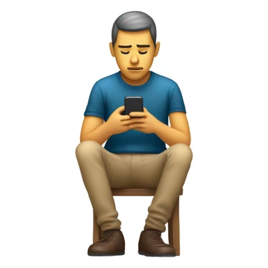 person adicted at phone sticker