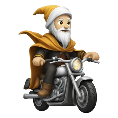 Wizard on motorcycle  sticker