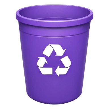 purple recycle bin empty sticker