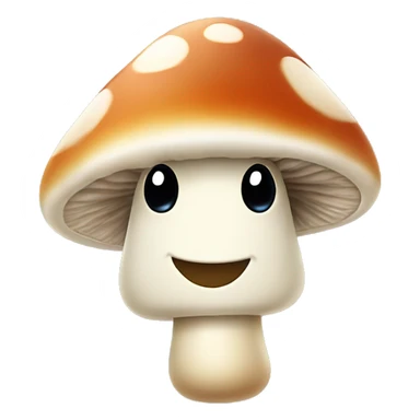 mushroom with happy face sticker