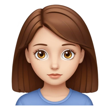 Sweet girl with hazel eyes and brown medium hair  sticker