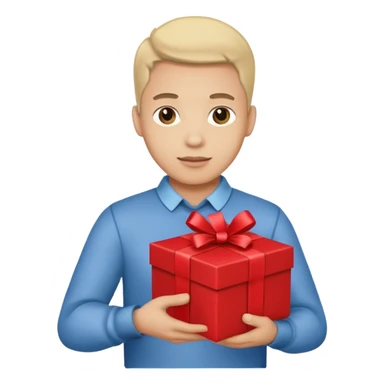 Men with Gift box  sticker