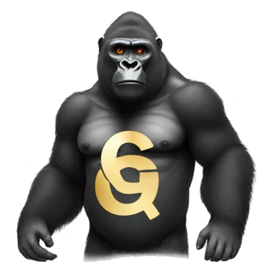 Gorilla holding gg banner sticker