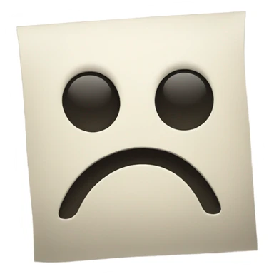 Letter A with a sad face sticker