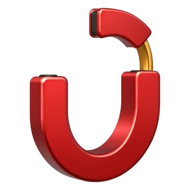 red horseshoe magnet sticker