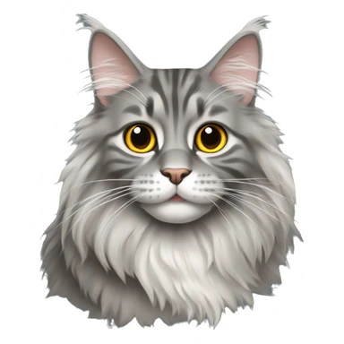 Grey Maine coon cat sticker