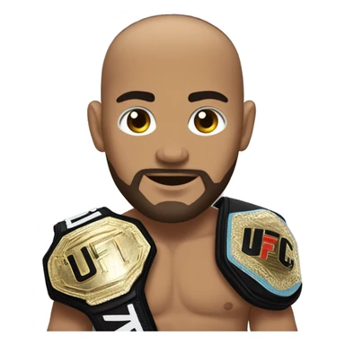 Ilia Topuria with UFC belt sticker