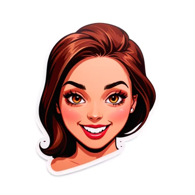 Girl with a sexy Face like as she is having fun  sticker