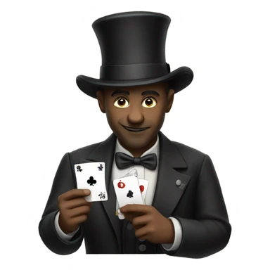 Magician with ace of clubs sticker