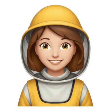 female bee keepers with brown hair sticker