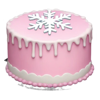 Pink snowflake cake sticker