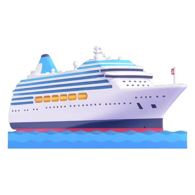 A modern cruise ship sailing on the ocean sticker