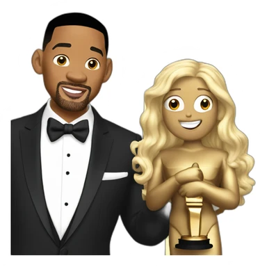Will smith at the Oscar  sticker