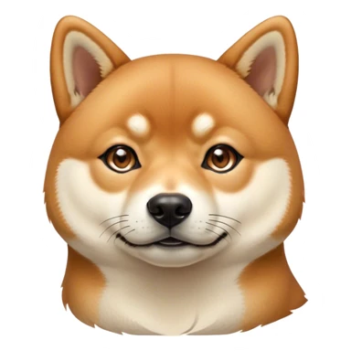 Cinematic Noble Shiba Inu Portrait Emoji, Poised and regal, with a compact, agile build and a well-groomed with a creamy underbelly, deep-set soulful brown eyes, Simplified yet sharp and sophisticated features, highly detailed, glowing with a soft, dignified glow, high shine, intelligent and spirited, stylized with an air of elegance, focused and attentive, soft glowing outline, capturing the essence of a watchful and confident companion, so majestic it feels as though it could prance out of the screen with effortless authority! sticker