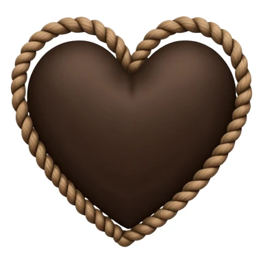 silhouette of a rope forming a heart sticker