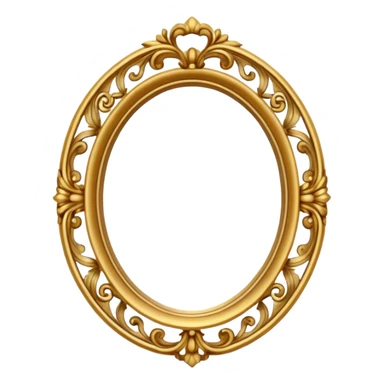 Gold oval vintage frame  sticker
