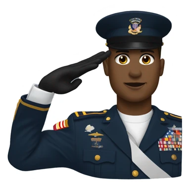 United States marine dress blues salute sticker