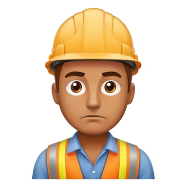 builder photorealistic serious sticker