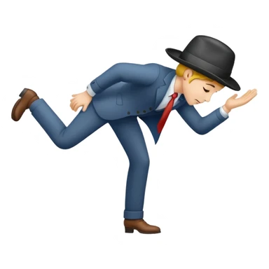 Tipping hat in reverence sticker