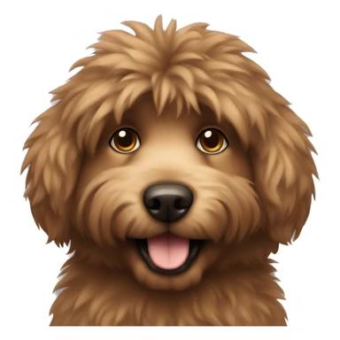 Brown fluffy furry dog sticker