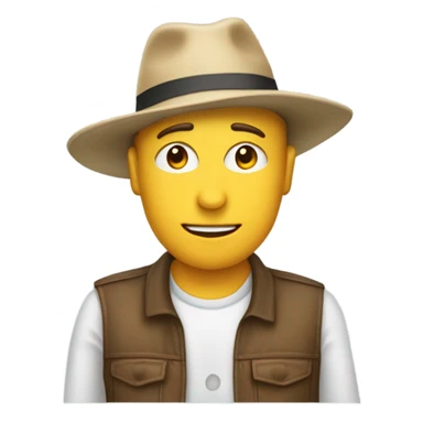 spin met hoed sticker